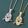Gold Heart Diamond Pendant Necklace