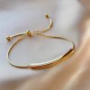 Gold letter bracelet