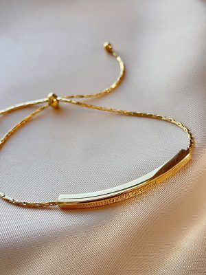 Gold letter bracelet