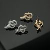Gold pendant diamond earrings