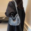 Gray embossed 2-in-1 multifunctional shoulder bag 18.5*11*4.5cm